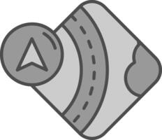 Arrow Line Filled Greyscale Icon vector