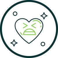 Anguish Line Circle Icon vector