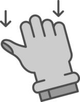 Drag Line Filled Greyscale Icon vector