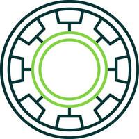 Chip Line Circle Icon vector