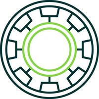 chip línea circulo icono vector