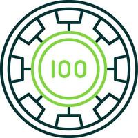 Chip Line Circle Icon vector