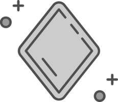 Diamonds Line Filled Greyscale Icon vector