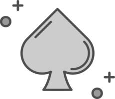 Spades Line Filled Greyscale Icon vector