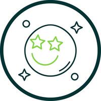 Famous Line Circle Icon vector
