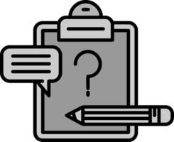 Briefing Line Filled Greyscale Icon vector