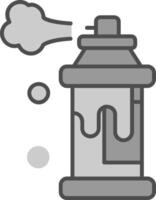 Spray Line Filled Greyscale Icon vector