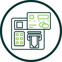 Atm Line Circle Icon vector