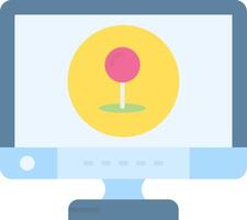 Pin Flat Light Icon vector