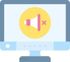 Mute Flat Light Icon vector