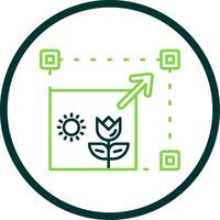Resizing Line Circle Icon vector