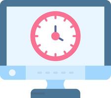 Time Flat Light Icon vector