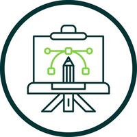 Canvas Line Circle Icon vector