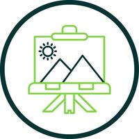 Canvas Line Circle Icon vector