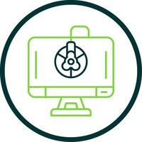 Calibration Line Circle Icon vector