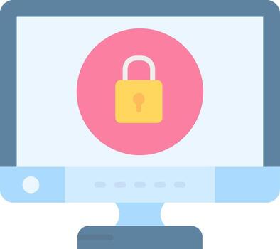 Lock Flat Light Icon vector