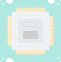 Processor Flat Light Icon vector