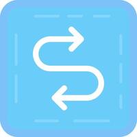 Zigzag Flat Light Icon vector