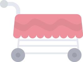 Cart Flat Light Icon vector