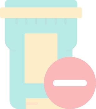 Delete Flat Light Icon vector