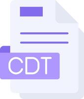 CDT plano ligero icono vector