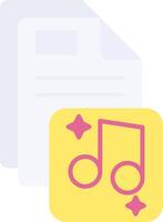 Music Flat Light Icon vector