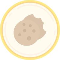 Galleta plano ligero icono vector