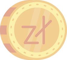 Zloty Flat Light Icon vector