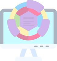 Computer Flat Light Icon vector