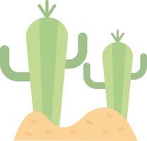 cactus plano ligero icono vector