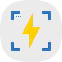 Flash Flat Curve Icon vector