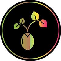 Sprout Glyph Due Color Icon vector