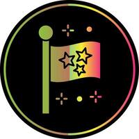 Flag Glyph Due Color Icon vector