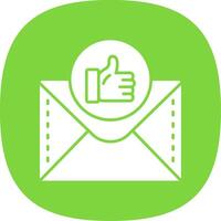 Like Glyph Curve Icon vector