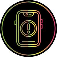 Error Line Gradient Due Color Icon vector