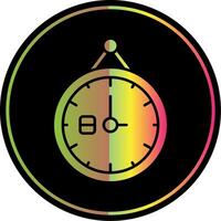 Clock Glyph Due Color Icon vector