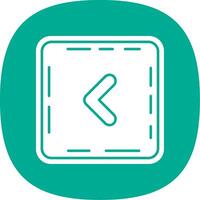 Chevron Glyph Curve Icon vector