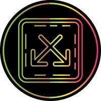 Intersect Line Gradient Due Color Icon vector