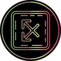 Intersect Line Gradient Due Color Icon vector