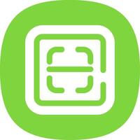 Scan Glyph Curve Icon vector