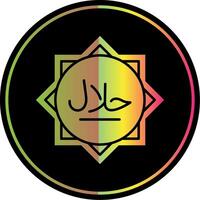 Halal Glyph Due Color Icon vector