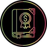 Valuable Line Gradient Due Color Icon vector
