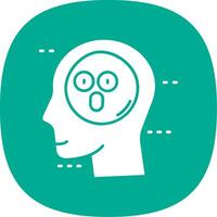 Shocked Glyph Curve Icon vector