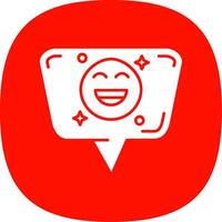 Emoji Glyph Curve Icon vector