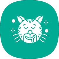 Drooling Glyph Curve Icon vector