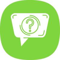 Question Glyph Curve Icon vector