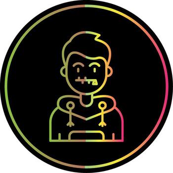 Zipped Line Gradient Due Color Icon vector