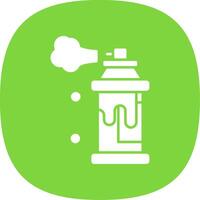 Spray Glyph Curve Icon vector