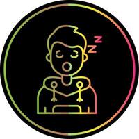 Sleep Line Gradient Due Color Icon vector