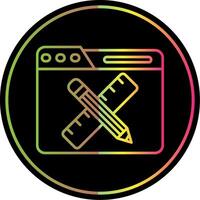 Design Line Gradient Due Color Icon vector